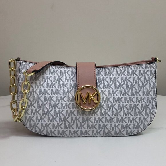 Michael Kors Monogram Underarm Bag Pink - Picture 2 of 10